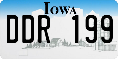 IA license plate DDR199