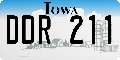 IA license plate DDR211