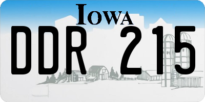 IA license plate DDR215