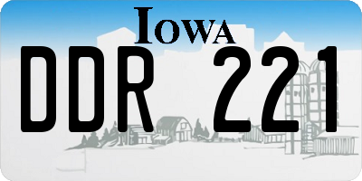 IA license plate DDR221