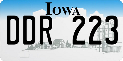 IA license plate DDR223