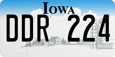 IA license plate DDR224