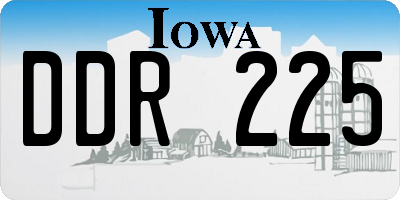 IA license plate DDR225