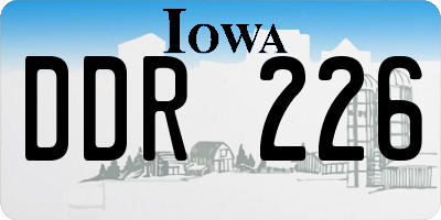 IA license plate DDR226