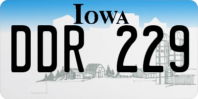 IA license plate DDR229