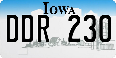 IA license plate DDR230