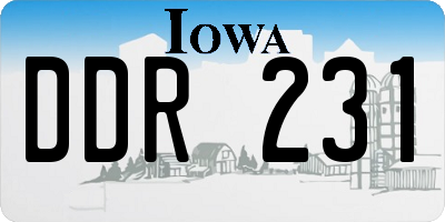 IA license plate DDR231