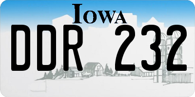 IA license plate DDR232