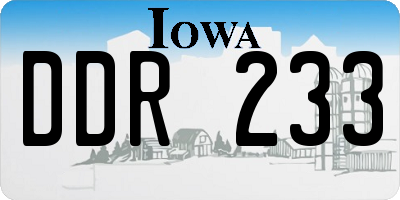 IA license plate DDR233