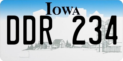 IA license plate DDR234