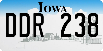 IA license plate DDR238