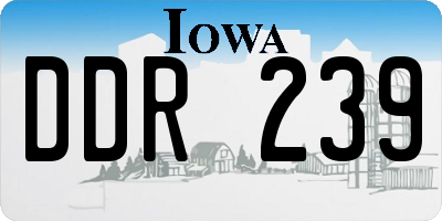 IA license plate DDR239