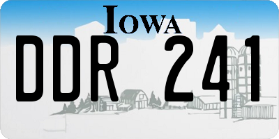 IA license plate DDR241