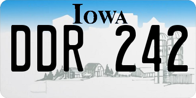 IA license plate DDR242