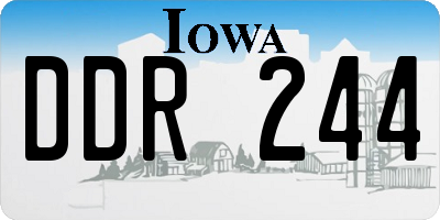 IA license plate DDR244