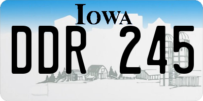 IA license plate DDR245