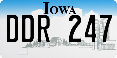 IA license plate DDR247