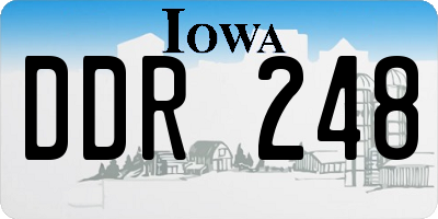 IA license plate DDR248