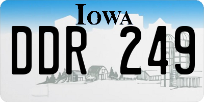 IA license plate DDR249