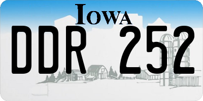 IA license plate DDR252