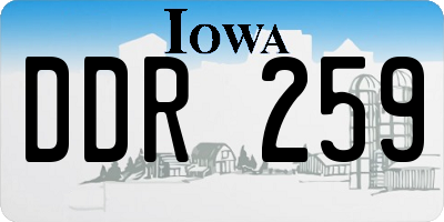 IA license plate DDR259