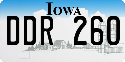 IA license plate DDR260