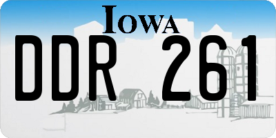 IA license plate DDR261