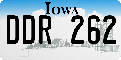 IA license plate DDR262