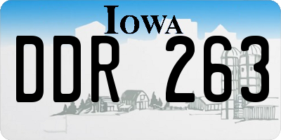IA license plate DDR263