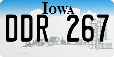 IA license plate DDR267