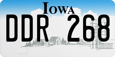 IA license plate DDR268