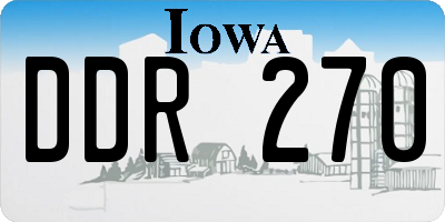 IA license plate DDR270