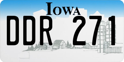 IA license plate DDR271