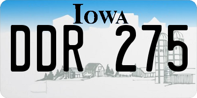 IA license plate DDR275