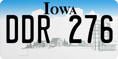 IA license plate DDR276