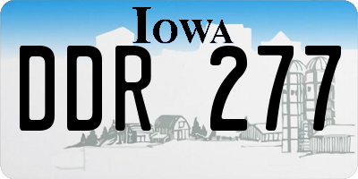 IA license plate DDR277