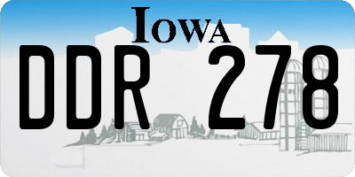 IA license plate DDR278