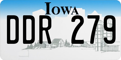 IA license plate DDR279