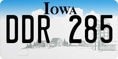 IA license plate DDR285