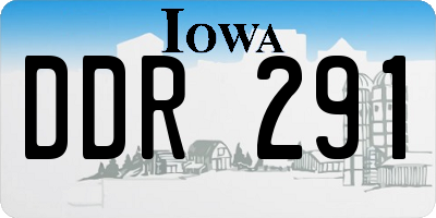 IA license plate DDR291