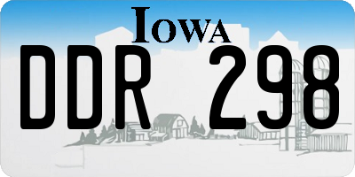 IA license plate DDR298