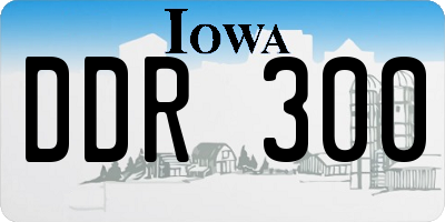 IA license plate DDR300
