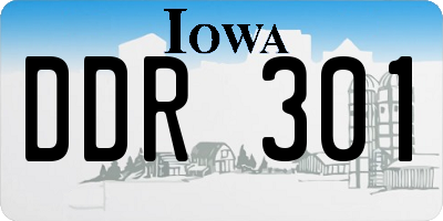 IA license plate DDR301