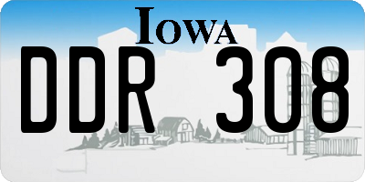 IA license plate DDR308