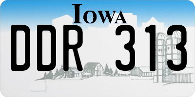 IA license plate DDR313
