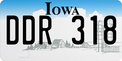 IA license plate DDR318