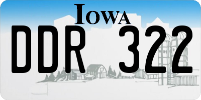 IA license plate DDR322