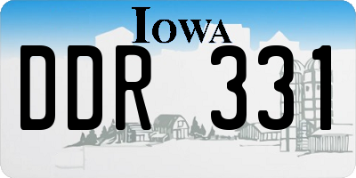 IA license plate DDR331