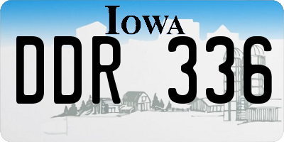 IA license plate DDR336