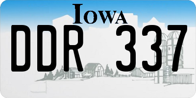 IA license plate DDR337